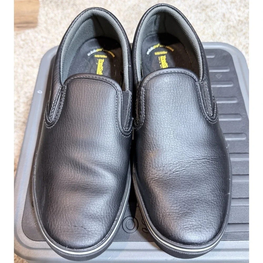TredSafe Black Slip Resistant Work Shoes Anti-Fatigue M8 W9 W Unisex Restaurant